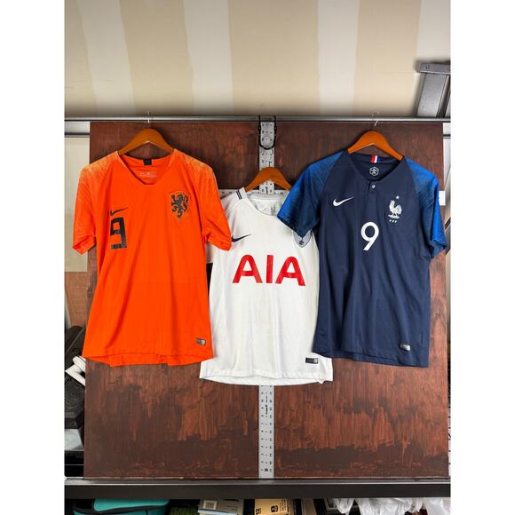 Nike Adidas FIFA Soccer Jersey Lot Chelsea AIA France #9 Haxton Men Small/Medium - Picture 2 of 16